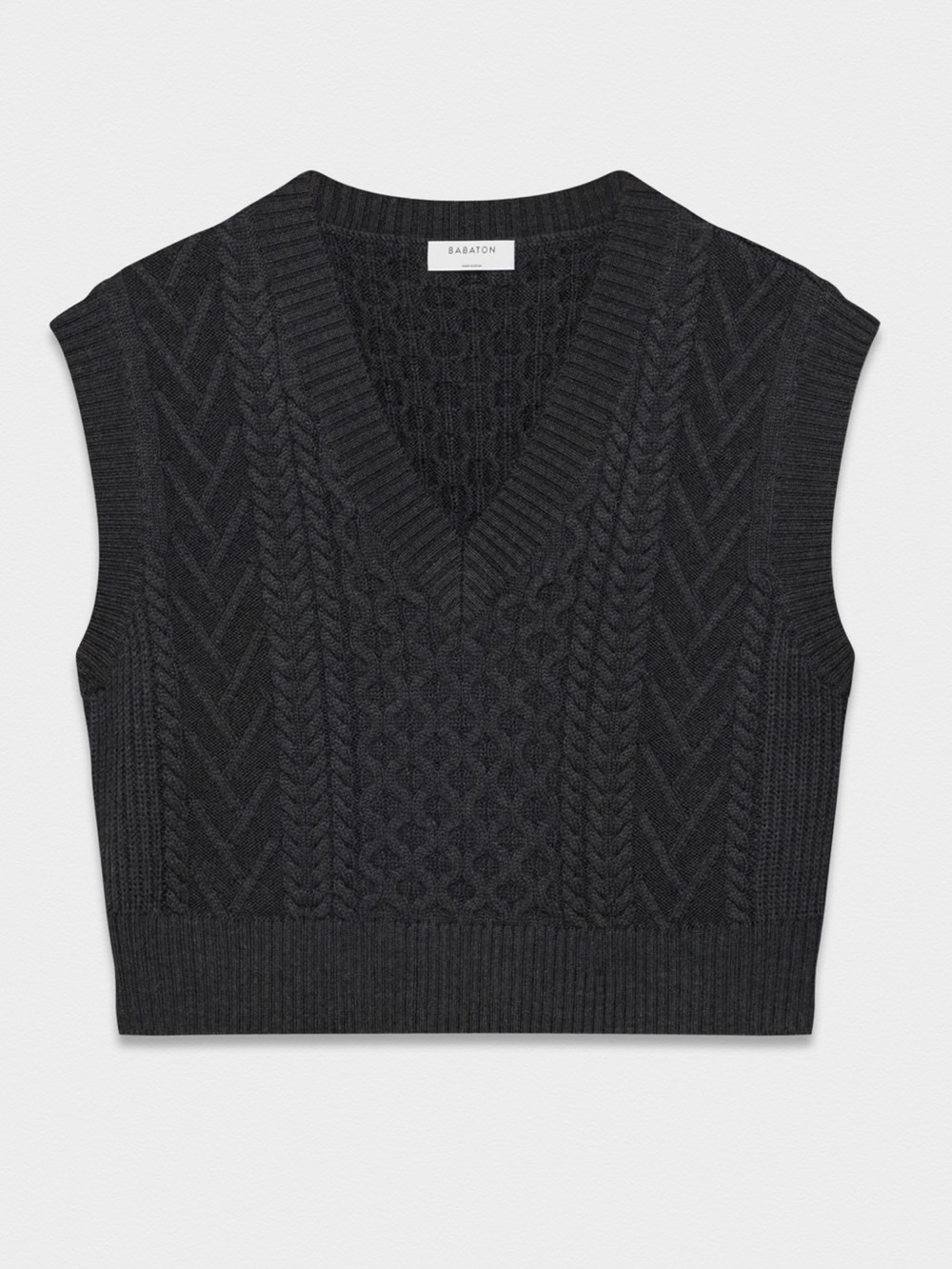 Babaton EMPORIA MERINO WOOL SWEATER VEST in Black S